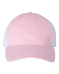 Richardson 111 Garment-Washed Trucker Cap - Pink/ White - front