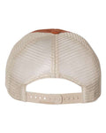 Richardson 111 Garment-Washed Trucker Cap - Texas Orange/ Khaki - back