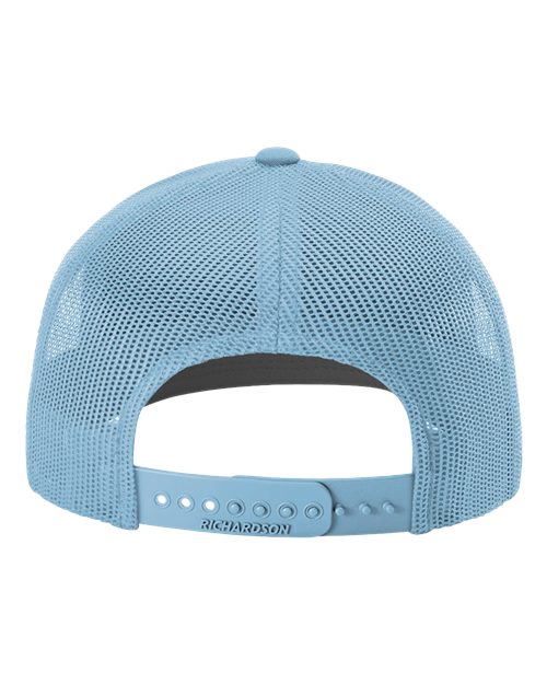 Richardson 112 Snapback Trucker Cap - Columbia Blue - back