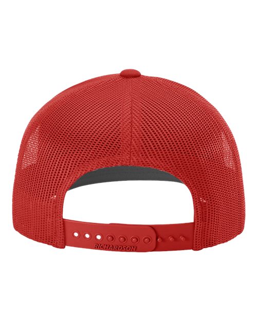 Richardson 112 Snapback Trucker Cap - Red - back
