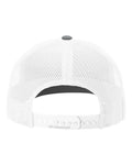 Richardson 112 Snapback Trucker Cap - Red/ White/ Heather Grey - back