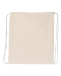 Q-Tees Q4500L Large Economical Cotton Drawstring Bag - Natural - front