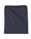 Q-Tees Q4500L Large Economical Cotton Drawstring Bag - Navy - front