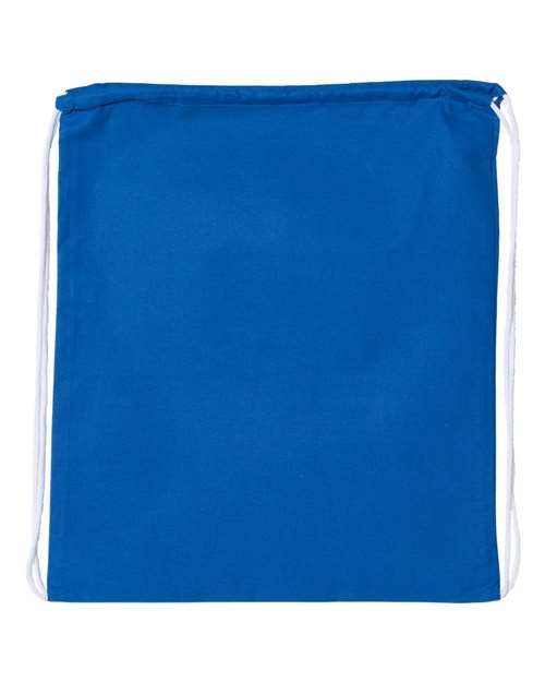 Q-Tees Q4500L Large Economical Cotton Drawstring Bag - Royal - back