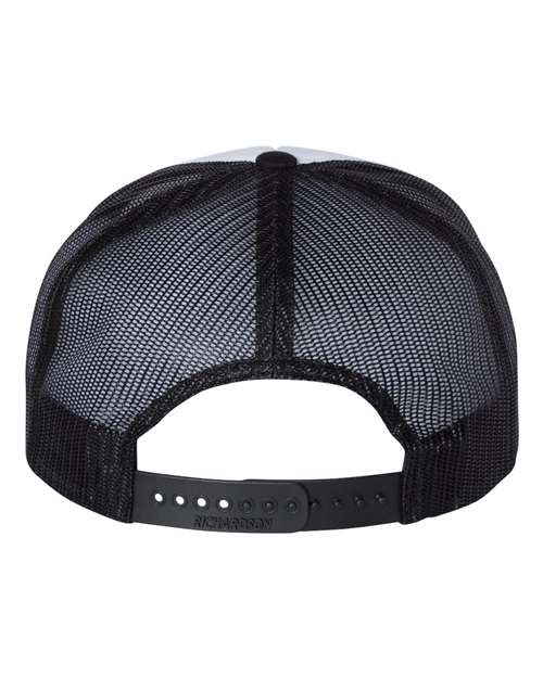 Richardson 113 Foamie Trucker Cap - White/ Black - back