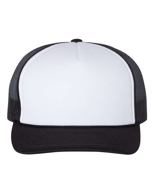 Richardson 113 Foamie Trucker Cap - White/ Black - front