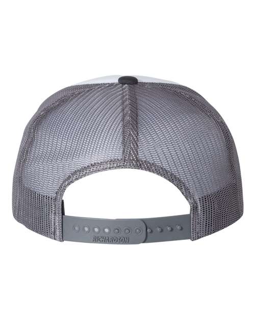 Richardson 113 Foamie Trucker Cap - White/ Charcoal - back