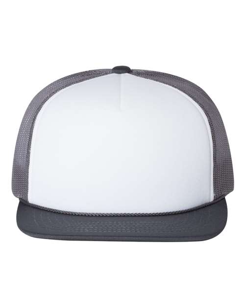 Richardson 113 Foamie Trucker Cap - White/ Charcoal - front