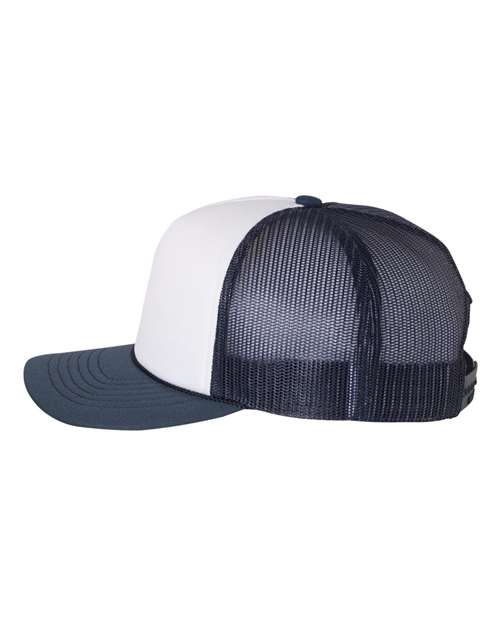 Richardson 113 Foamie Trucker Cap - White/ Navy - side