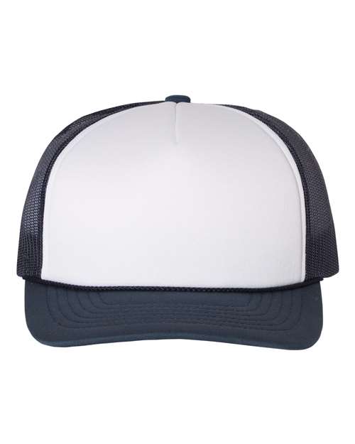 Richardson 113 Foamie Trucker Cap - White/ Navy - front