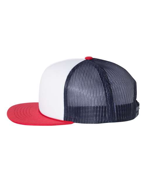Richardson 113 Foamie Trucker Cap - White/ Navy/ Red - side