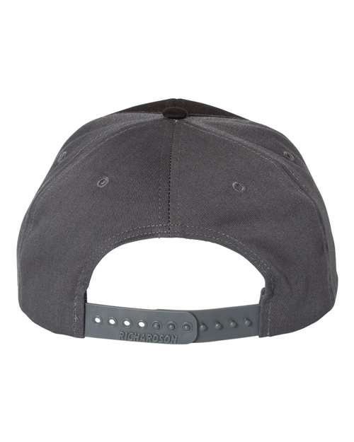Richardson 312 Twill Back Trucker Cap - Black/ Charcoal - back