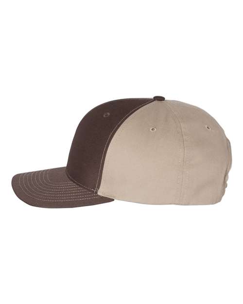 Richardson 312 Twill Back Trucker Cap - Brown/ Khaki - side
