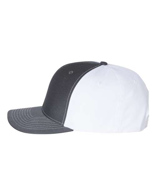 Richardson 312 Twill Back Trucker Cap - Charcoal/ White - side