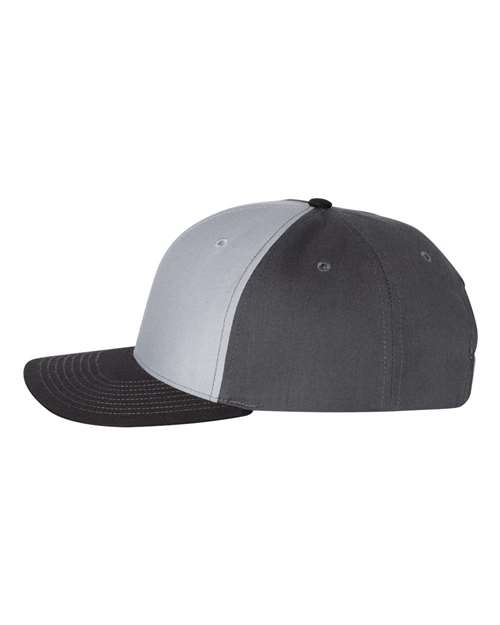 Richardson 312 Twill Back Trucker Cap - Grey/ Charcoal/ Black - side