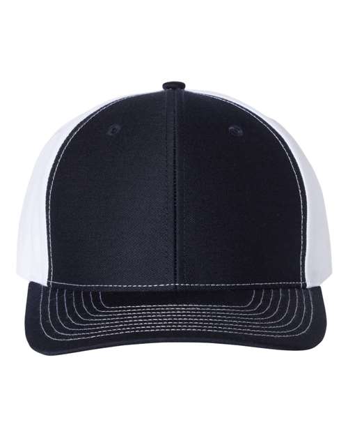 Richardson 312 Twill Back Trucker Cap - Navy/ White - front