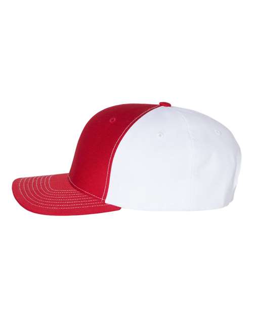 Richardson 312 Twill Back Trucker Cap - Red/ White - side