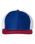 Richardson 312 Twill Back Trucker Cap - Royal/ White/ Red - front