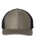 Richardson 312 Twill Back Trucker Cap - Loden/ Black - front