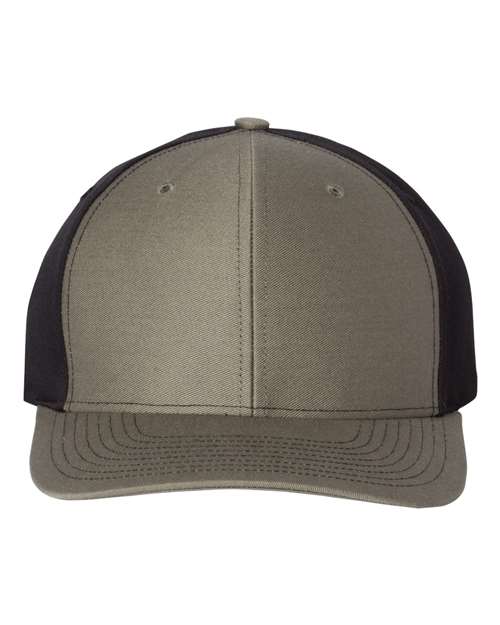Richardson 312 Twill Back Trucker Cap - Loden/ Black - front