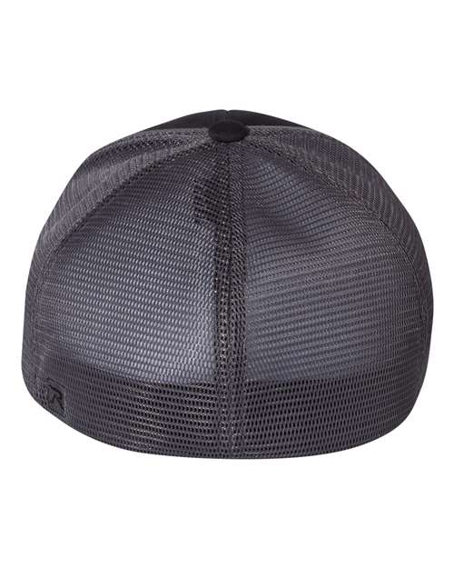 Richardson 172 Pulse Sportmesh R-Flex Cap - Black/ Charcoal Split - back