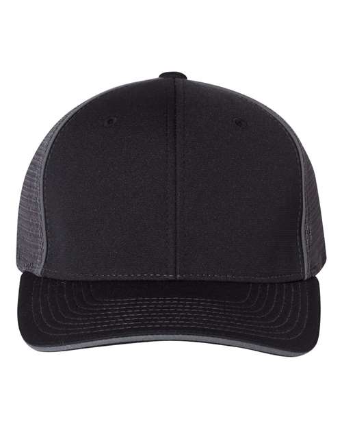 Richardson 172 Pulse Sportmesh R-Flex Cap - Black/ Charcoal Split - front