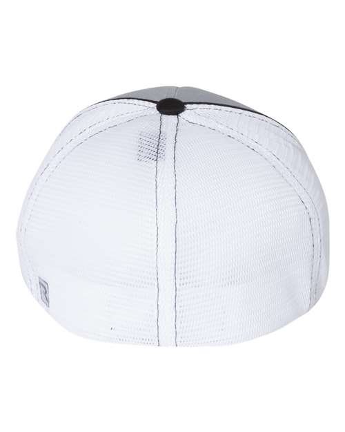 Richardson 172 Pulse Sportmesh R-Flex Cap - Grey/ White/ Black Tri - back