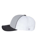 Richardson 172 Pulse Sportmesh R-Flex Cap - Grey/ White/ Black Tri - side