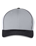 Richardson 172 Pulse Sportmesh R-Flex Cap - Grey/ White/ Black Tri - front