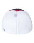 Richardson 172 Pulse Sportmesh R-Flex Cap - Navy/ White/ Red Tri - back