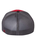 Richardson 172 Pulse Sportmesh R-Flex Cap - Red/ Charcoal/ Black Tri - back