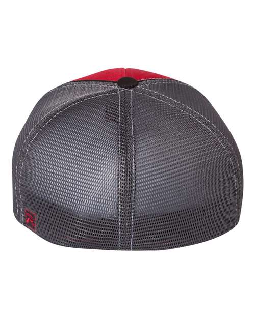 Richardson 172 Pulse Sportmesh R-Flex Cap - Red/ Charcoal/ Black Tri - back