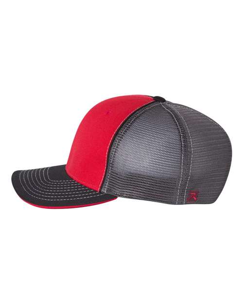 Richardson 172 Pulse Sportmesh R-Flex Cap - Red/ Charcoal/ Black Tri - side