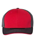 Richardson 172 Pulse Sportmesh R-Flex Cap - Red/ Charcoal/ Black Tri - front