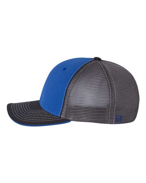 Richardson 172 Pulse Sportmesh R-Flex Cap - Royal/ Charcoal/ Black Tri - side