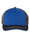 Richardson 172 Pulse Sportmesh R-Flex Cap - Royal/ Charcoal/ Black Tri - front