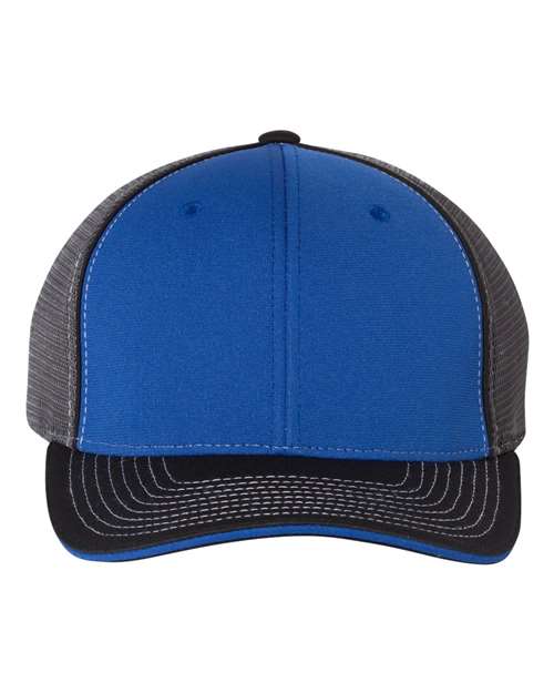 Richardson 172 Pulse Sportmesh R-Flex Cap - Royal/ Charcoal/ Black Tri - front