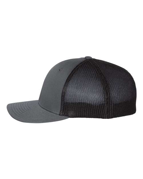 Richardson 110 R-Flex Trucker Cap - Charcoal/ Black - side