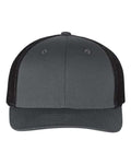Richardson 110 R-Flex Trucker Cap - Charcoal/ Black - front
