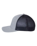 Richardson 110 R-Flex Trucker Cap - Heather Grey/ Navy - side