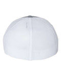 Richardson 110 R-Flex Trucker Cap - Heather Grey/ White - back