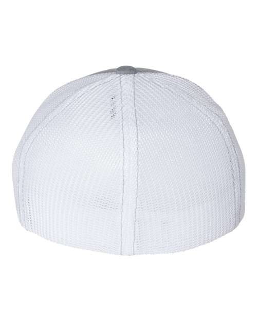 Richardson 110 R-Flex Trucker Cap - Heather Grey/ White - back