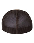 Richardson 110 R-Flex Trucker Cap - Khaki/ Coffee - back