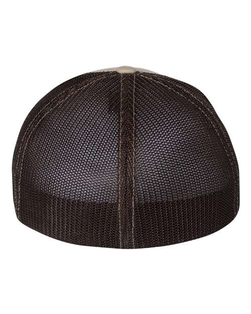 Richardson 110 R-Flex Trucker Cap - Khaki/ Coffee - back