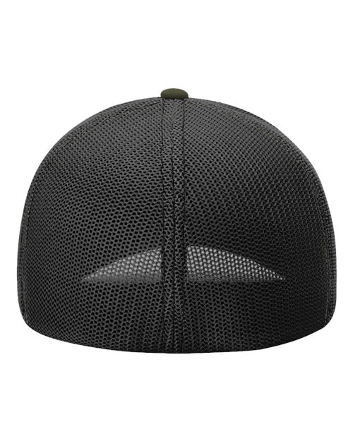 Richardson 110 R-Flex Trucker Cap - Loden/ Black - back