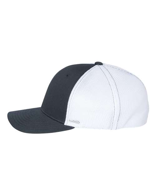 Richardson 110 R-Flex Trucker Cap - Navy/ White - side