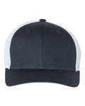 Richardson 110 R-Flex Trucker Cap - Navy/ White - front