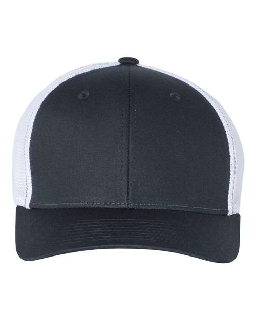 Richardson 110 R-Flex Trucker Cap - Navy/ White - front