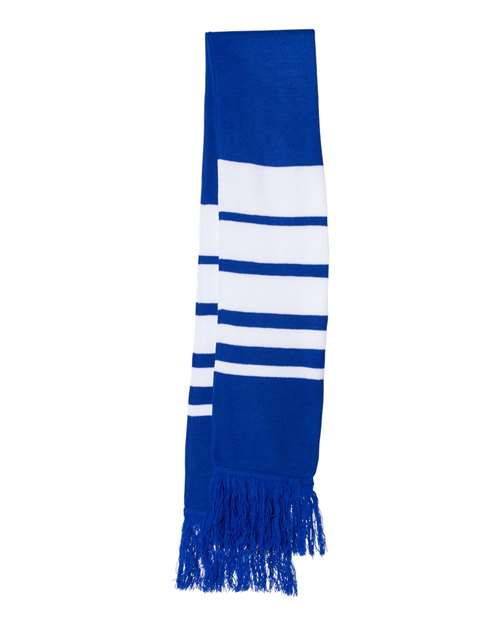 Sportsman SP07 Soccer Scarf - Royal/ White - back