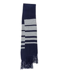 Sportsman SP07 Soccer Scarf - Navy/ Heather Grey - front